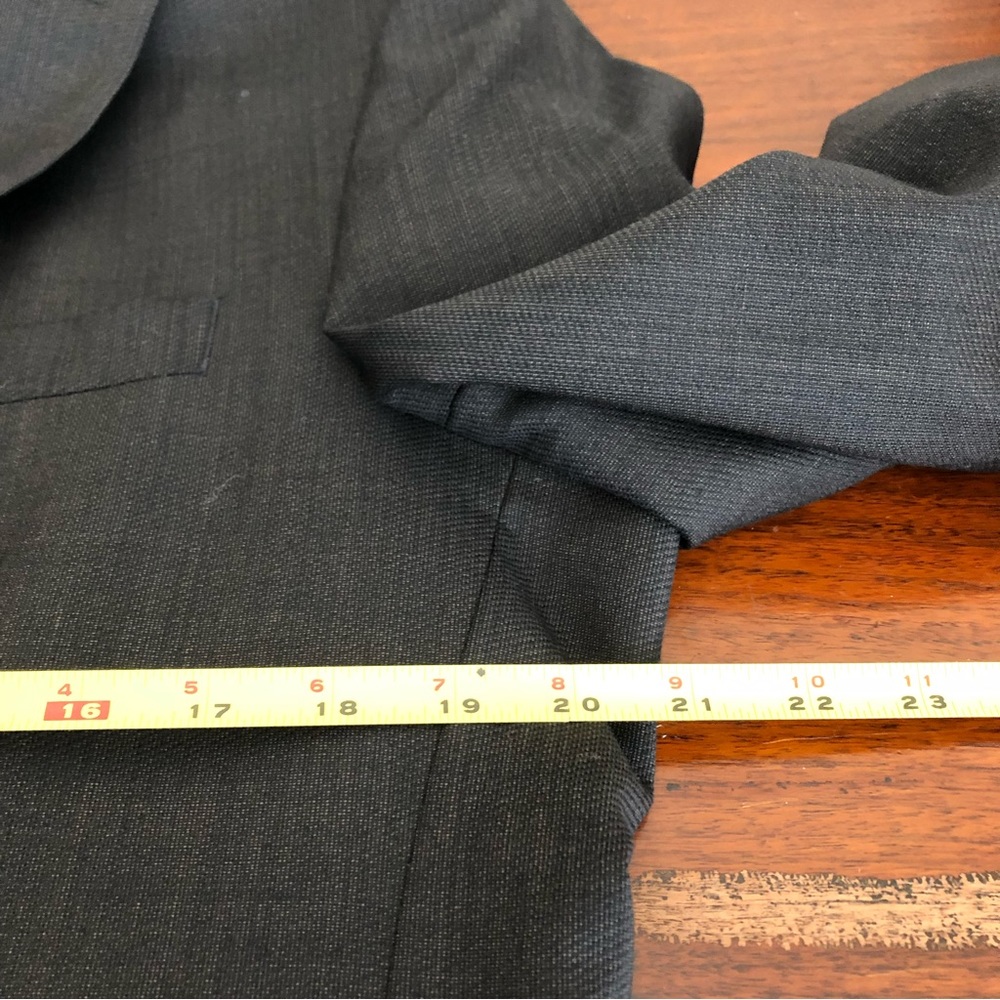 Pronto Uomo 100% wool Sport Coat 40R‎ Blazer Jacket Men’s Dark Gray 2 Button - Picture 12 of 15